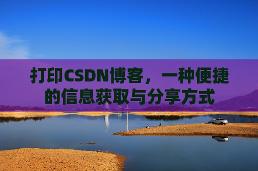 打印CSDN博客，一种便捷的信息获取与分享方式